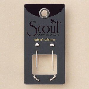 Anthropologie Scout Refined Stud Trio Venus/Silver $28 NWT